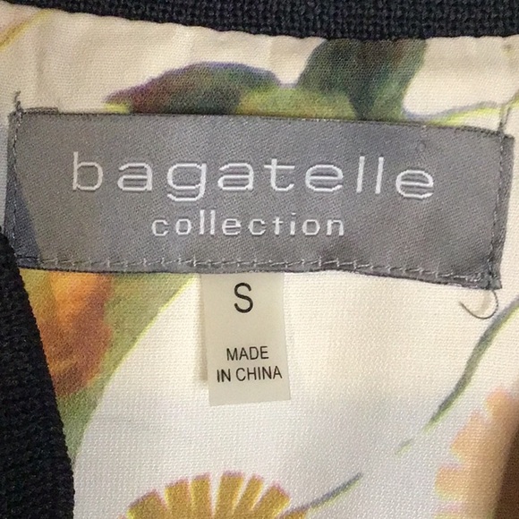 Bagatelle Cream and Pink Bomber Jacket with Floral Design Woman's Size Small - Picture 4 of 7